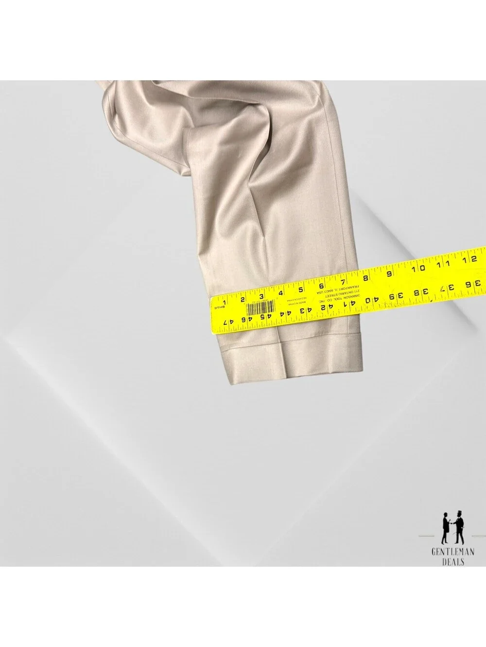 Southwick Clothes Dress Pants Men 34 (33x29) Tan 110s Wool Cuffed Beige